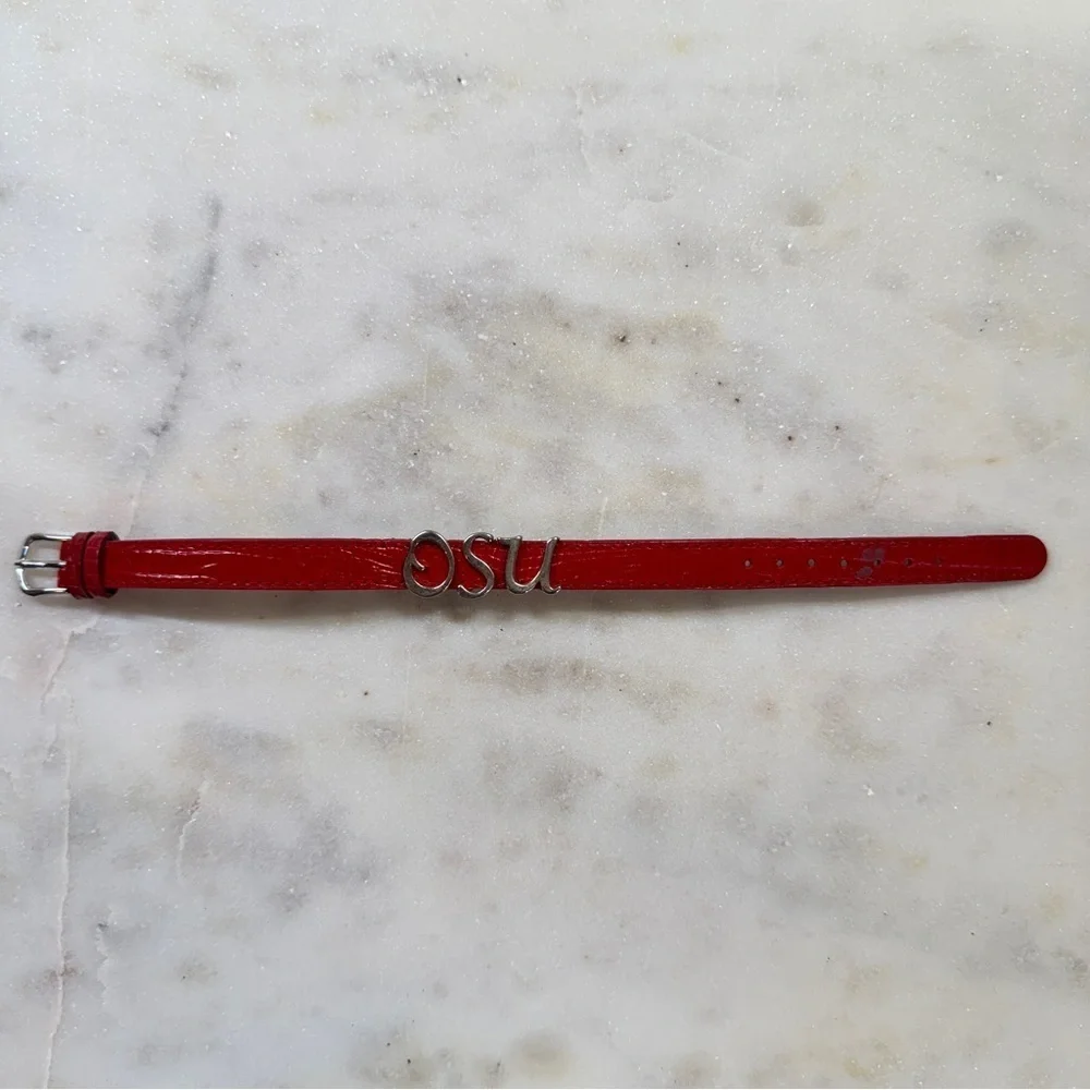 Vintage red faux